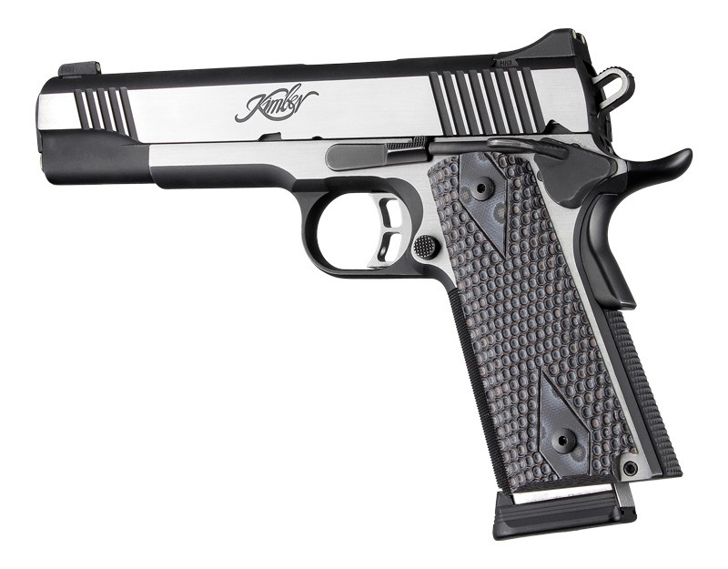 1911 Govt. 3/16 Thin Piranha Grip G-Mascus Black/Gray G10