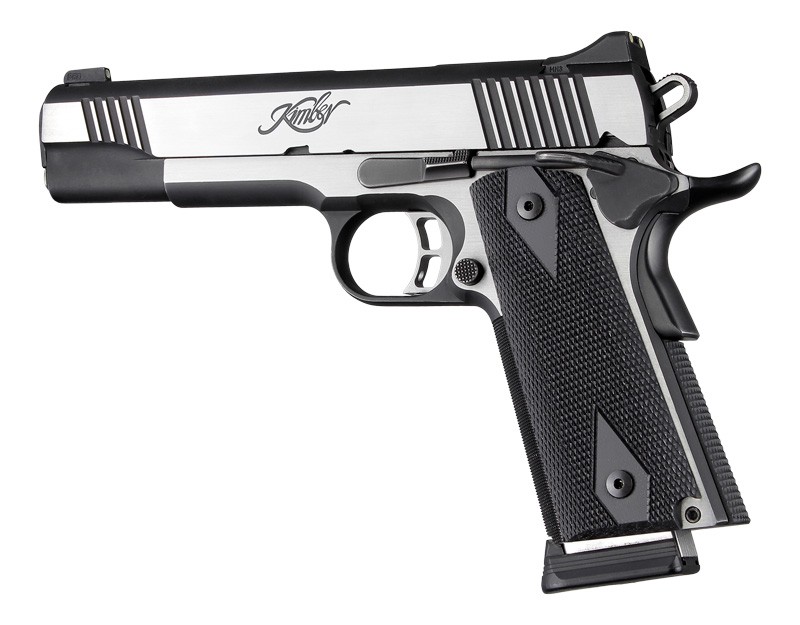 1911 Govt. 3/16 Thin Checkered Solid Black G10