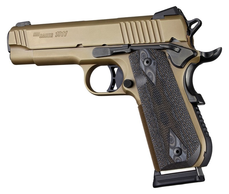 1911 Govt. Model Round Heel Checkered G10 - G-Mascus Black/Grey