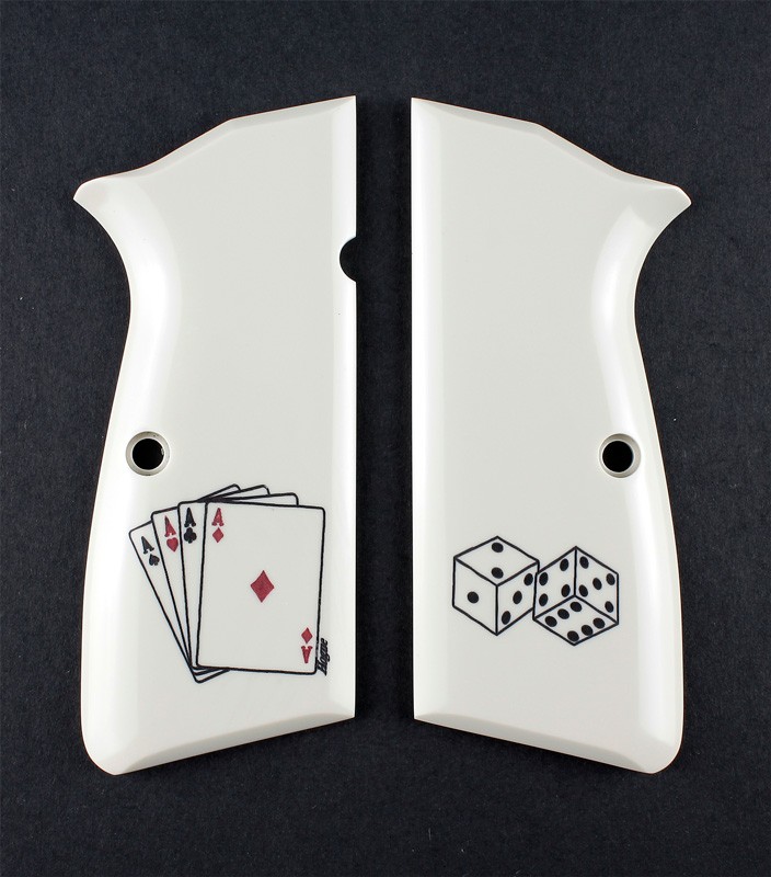 Browning Hi-Power Scrimshaw Ivory Polymer - Aces