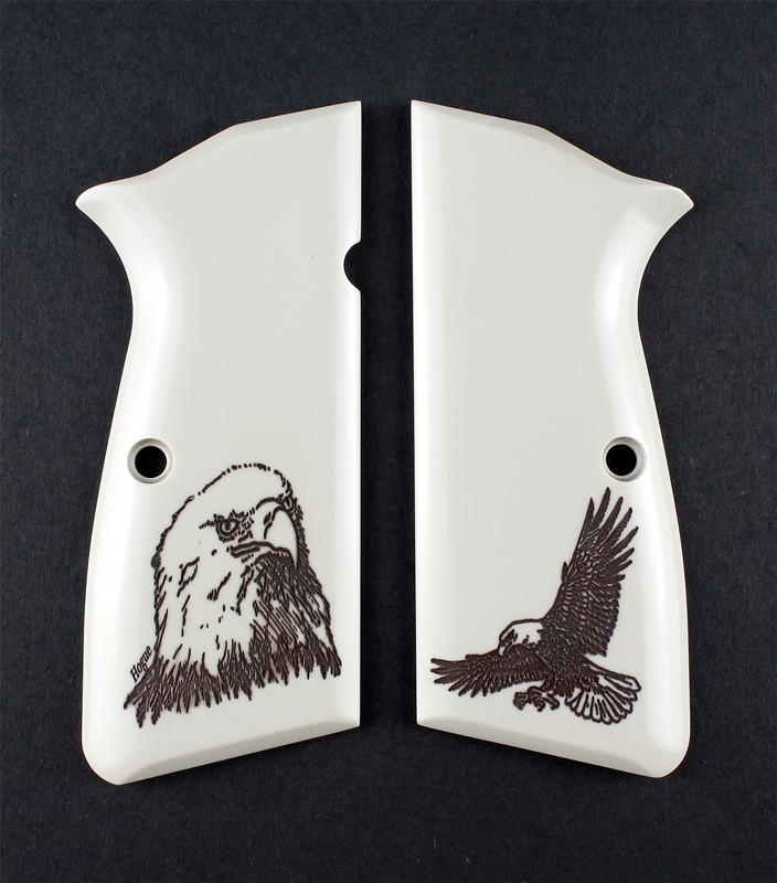Browning Hi-Power Scrimshaw Ivory Polymer - Eagle w/Talons