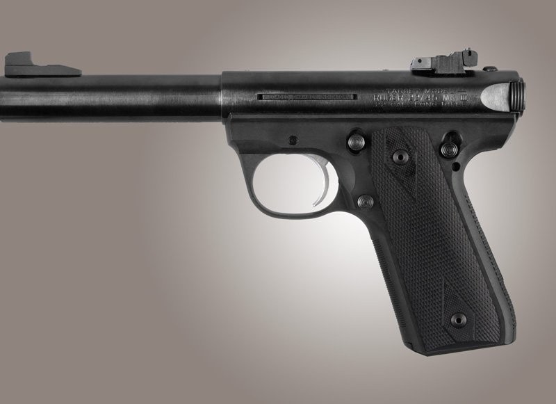 Ruger MK III 22/45 RP Checkered G10 - Solid Black