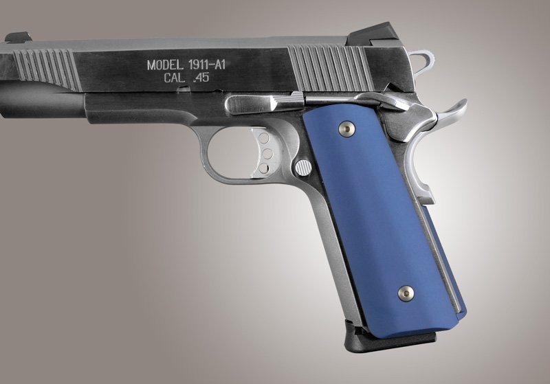 1911 Govt. Aluminum Magrip Kit - Smooth Flat Mainspring Matte Blue