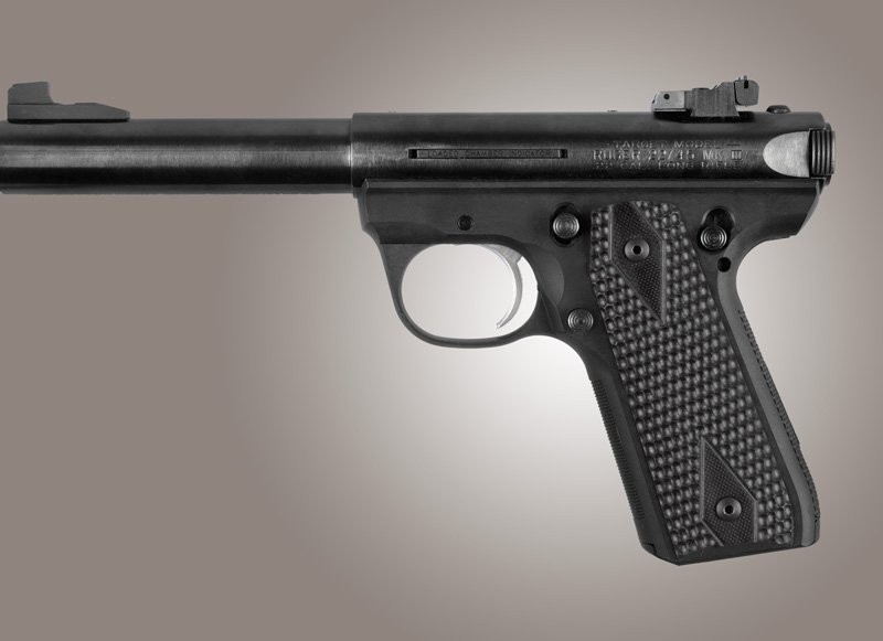 Ruger MK III 22/45 RP Piranha Grip G10 - Solid Black