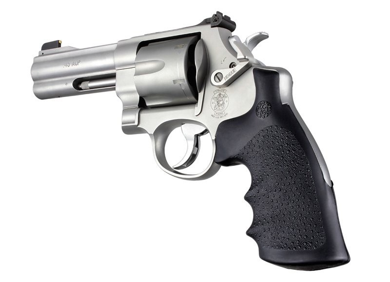 S&W N Frame Round Butt Conversion Style Rubber Monogrip Black