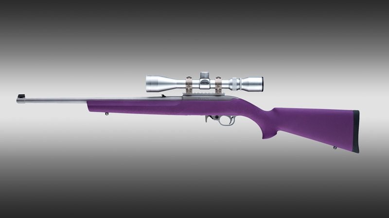 Ruger 10-22 Standard Barrel Purple Rubber OverMolded Stock