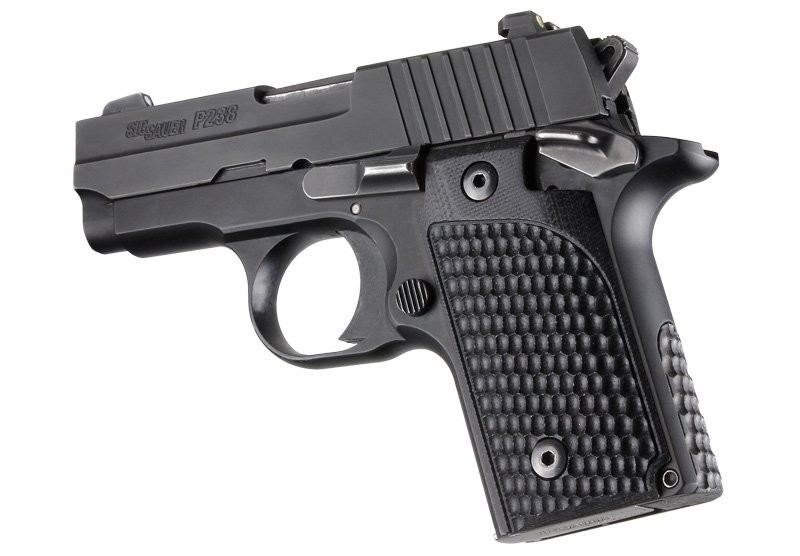 SIG Sauer P238 Piranha Grip G10 - Solid Black