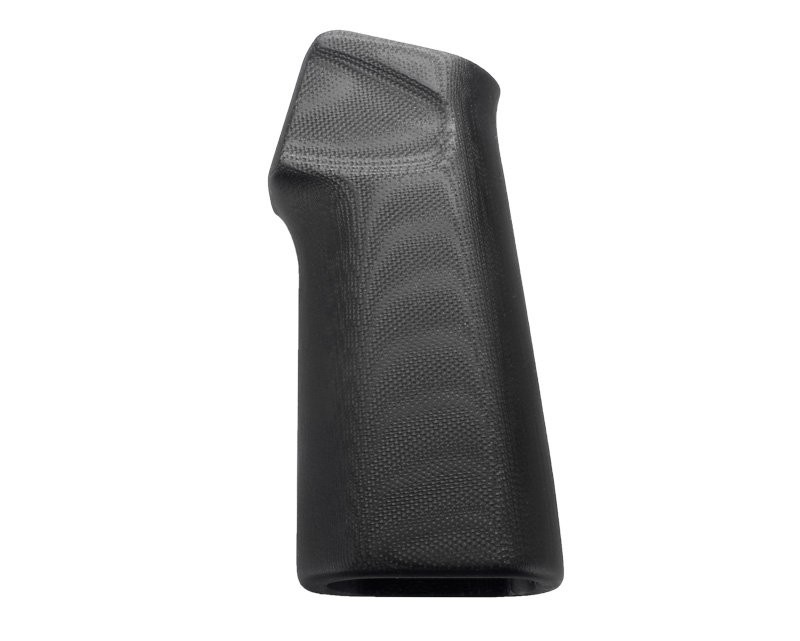 AR15 / M16 15 Degree Vertical No Finger Groove Smooth G10 - Solid Black