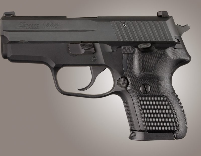 SIG Sauer P224 DA/SA Piranha Grip G10 - Solid Black