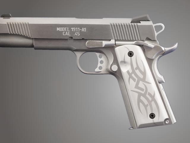 1911 Govt. Model 3/16 Thin Tribal Aluminum - Clear Anodized