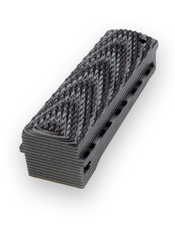 1911 Govt. G10 Mainspring Housing Checkered Flat G-Mascus Black/Gray