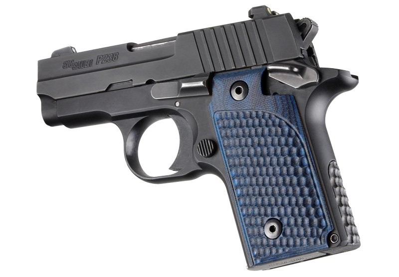 SIG Sauer P238 Piranha Grip G10 - G-Mascus Blue Lava