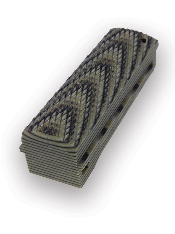 Govt. G10  Mainspring Housing Checkered Flat G-Mascus Green