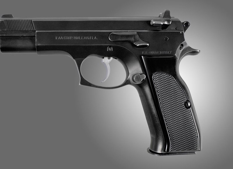TZ-75 - EAA. P9 Checkered Aluminum - Brushed Gloss Black Anodize