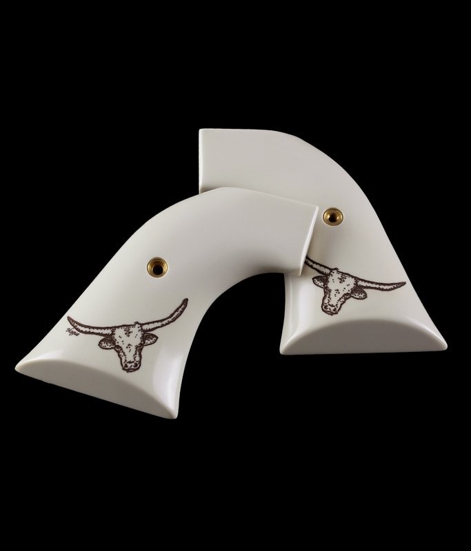 Blackhawk/Vaquero Scrimshaw Ivory Polymer - Steer Head