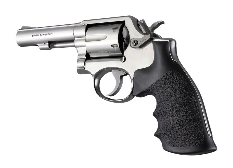 S&W K or L Frame Square Butt Rubber Monogrip Black