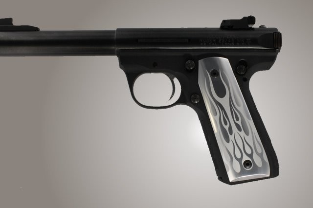 Ruger MK III 22/45 RP Flames Aluminum - Clear Anodize