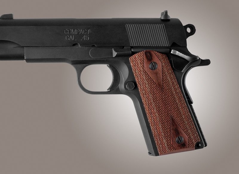 1911 Officers Model Rose Laminate Ambi-Cut Checkered