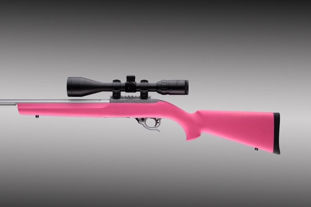 Ruger 10-22 .920" Diameter Barrel Pink Rubber OverMolded Stock