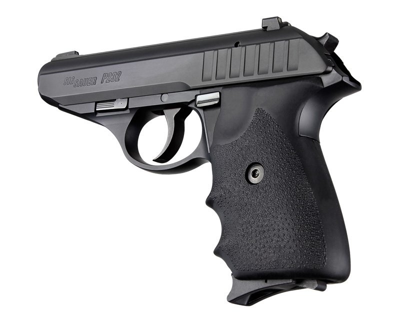 SIG Sauer P230 P232 Rubber grip with Finger Grooves Black
