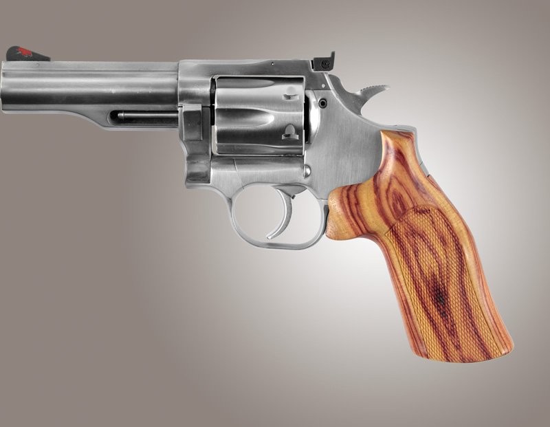 Dan Wesson Small Frame Tulipwood No Finger Groove, Checkered