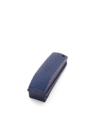 1911 Officers Mod. Aluminum  Mainspring Housing Checkered Arched Matte Blue