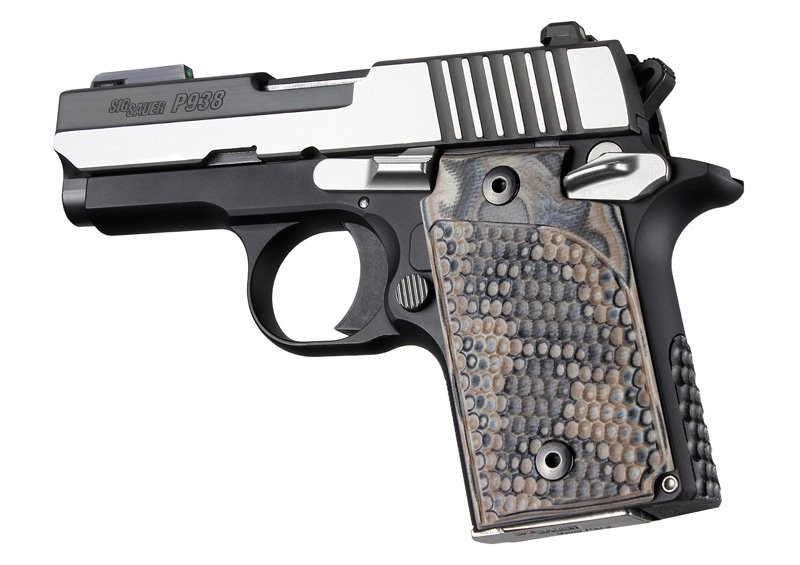 SIG Sauer P938 Ambi Piranha Grip G-Mascus Dark Earth G10