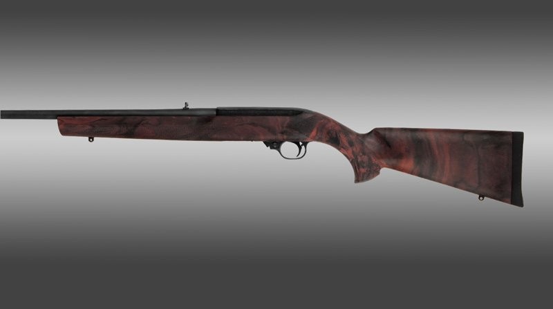 Ruger 10-22 Standard Barrel Red Lava Rubber OverMolded Stock