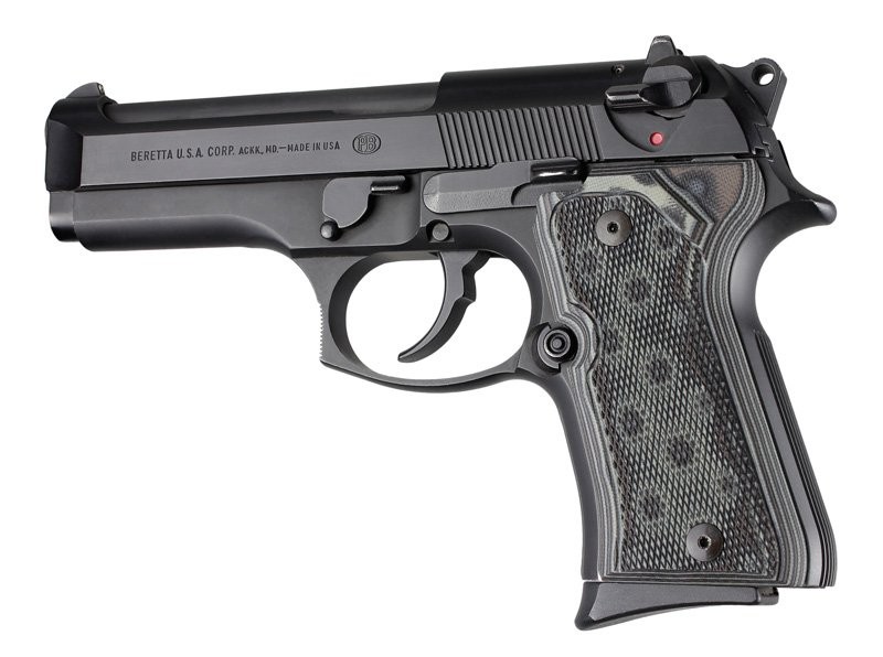 Beretta 92 Compact Checkered G10 - G-Mascus Black/Gray