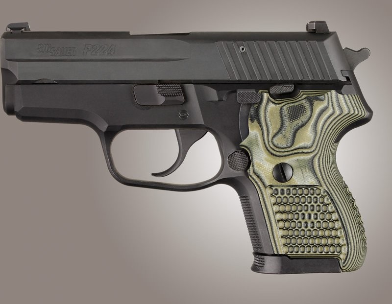 SIG Sauer P224 DA/SA Piranha Grip G10 - G-Mascus Green