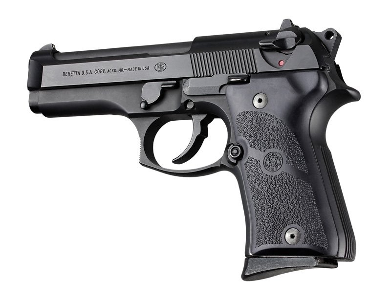 Beretta 92 Compact Auto Rubber grip Panels Black