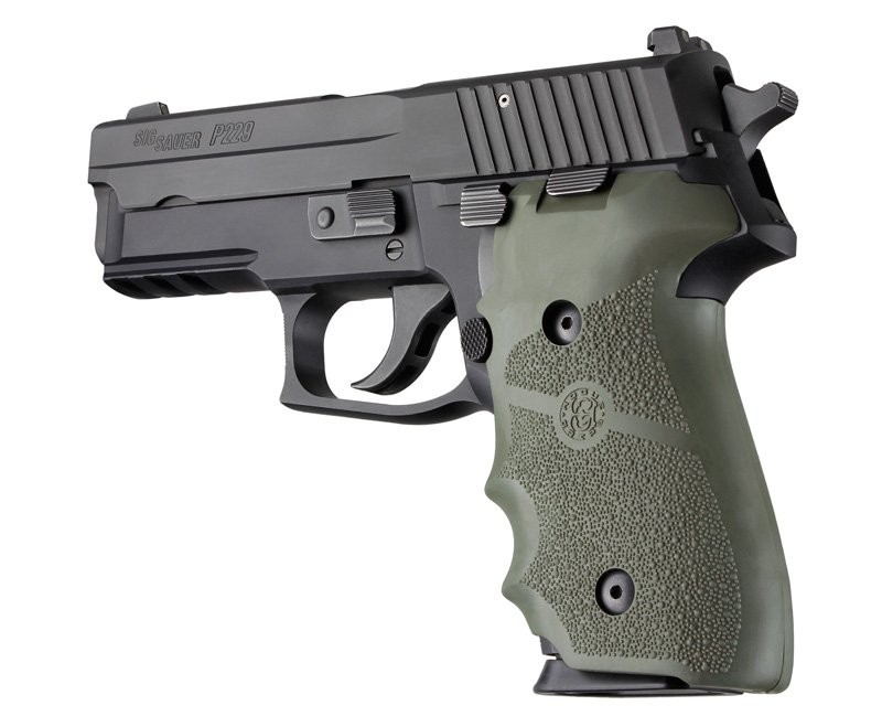 SIG Sauer P228/P229 Rubber with Finger Grooves OD Green