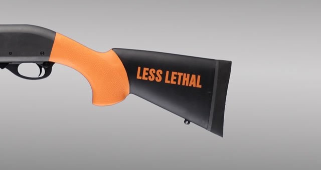 Remington 870 12 Gauge Less Lethal Orange OverMolded Shotgun Stock - 12" L.O.P.