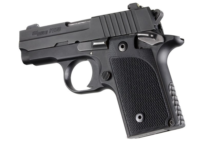 SIG Sauer P238 Checkered G10 - Solid Black
