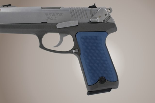Ruger P94 Checkered Aluminum - Matte Blue Anodize
