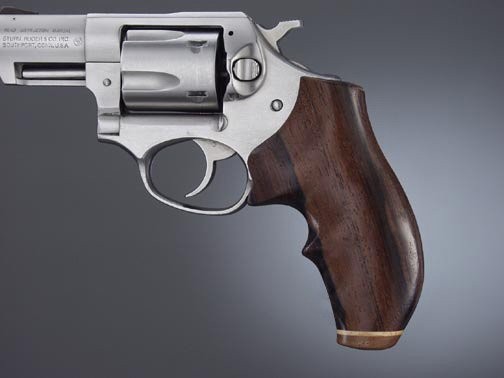 Ruger SP101 Rosewood Top Finger Groove Stripe Cap
