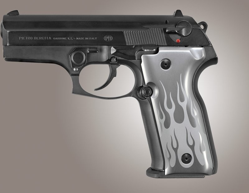 Beretta Cougar 8045 Flames Aluminum - Clear Anodize