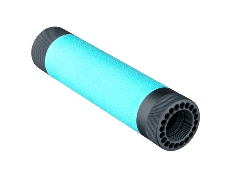AR-15/M-16 (Mid Length) Free Float Forend with Aqua gripping area 