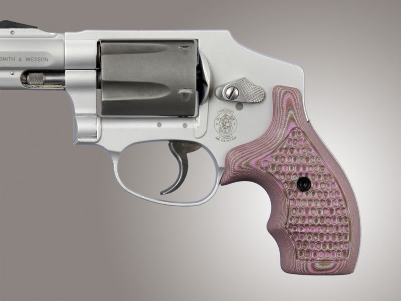 S&W J Frame Round Butt Bantam Piranha Grip G10 - G-Mascus Pink Lava