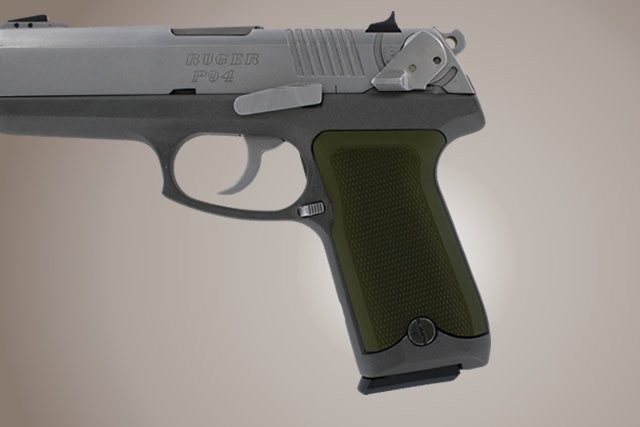 Ruger P94 Checkered Aluminum - Matte Green Anodize