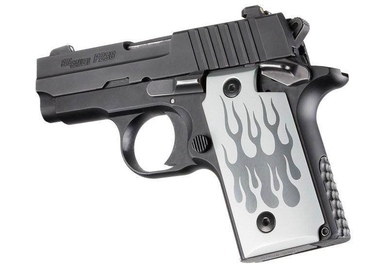 SIG Sauer P238 Flames Aluminum - Clear Anodize
