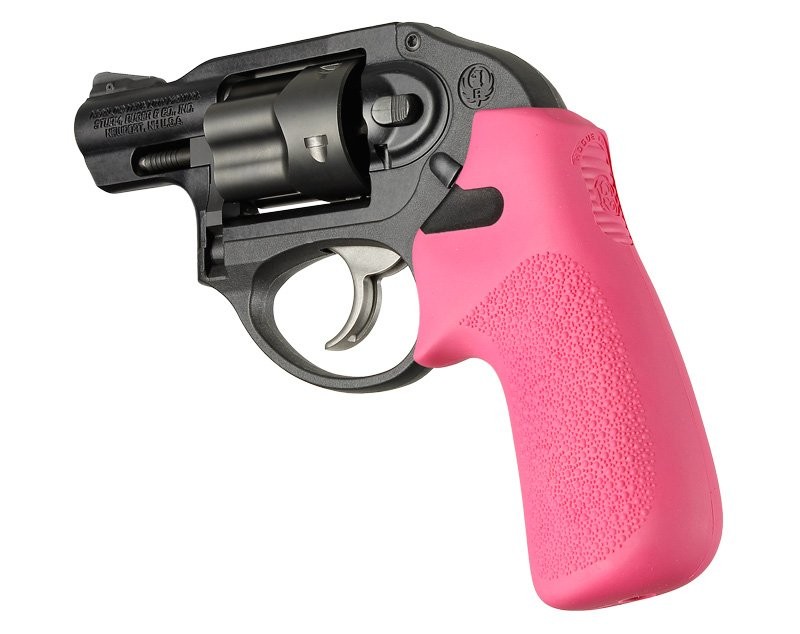 Ruger LCR/LCRx No Finger Groove Rubber Tamer Cushion Grip Pink