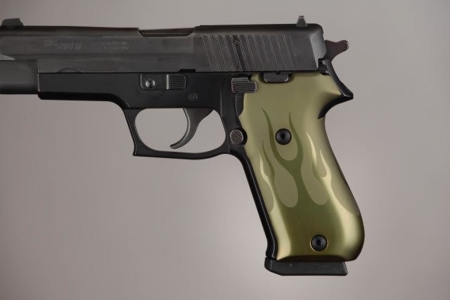 SIG Sauer P220 American Flames Aluminum - Green Anodize