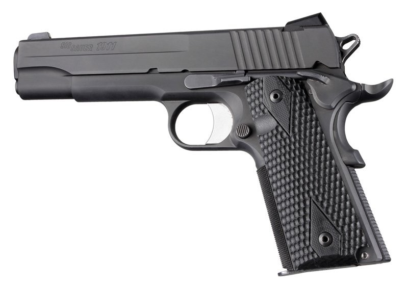 1911 Govt. Model Piranha Grip Solid Black G10