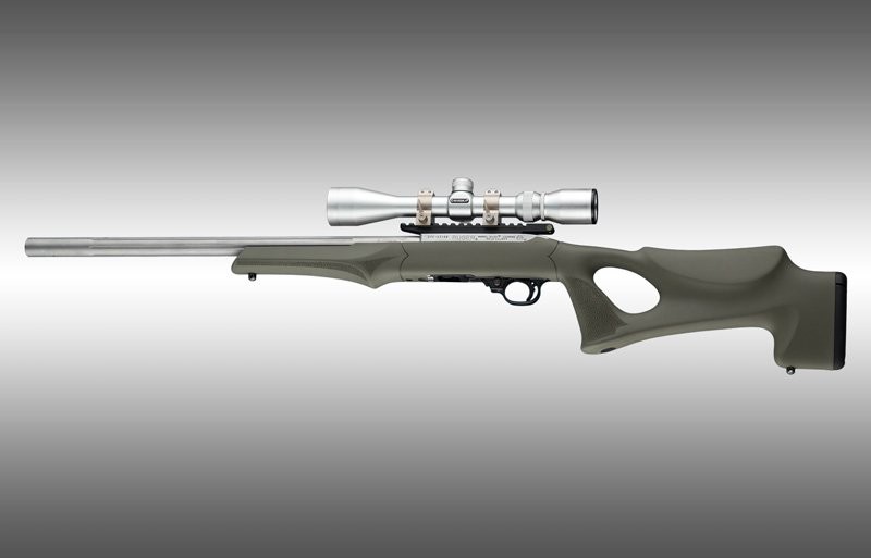 Ruger 10-22 Tactical Thumbhole Stock .920 Barrel Channel OD Green OverMolded Rubber