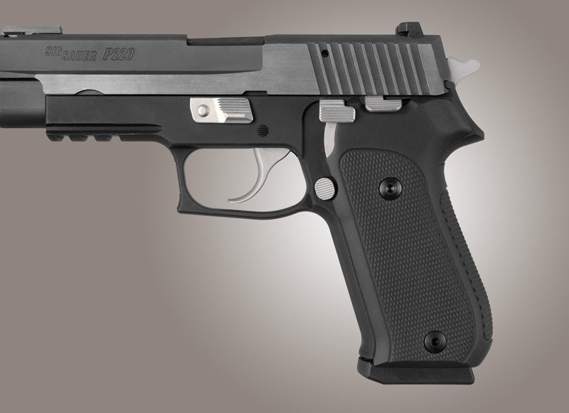 SIG Sauer P220 American Checkered Aluminum - Matte Black Anodize