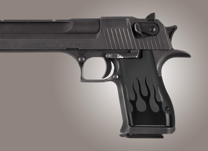 Desert Eagle Flames Aluminum - Black Anodized