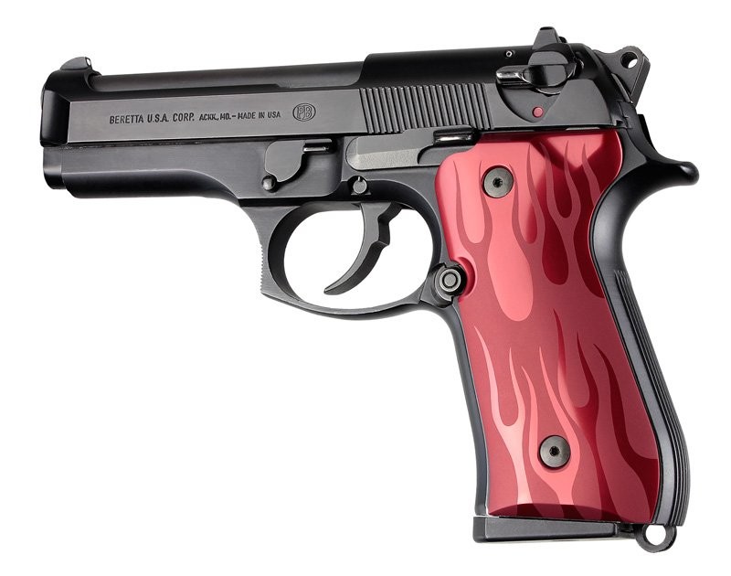 Beretta 92FS Flames Aluminum - Red Anodize