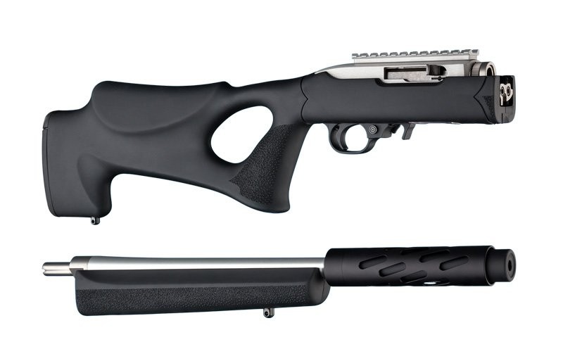 Ruger 10-22 Takedown Thumbhole Standard Barrel Black Rubber OverMolded Stock
