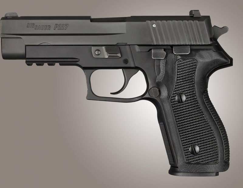 SIG Sauer P227 DA/SA Piranha Grip G10 - Solid Black